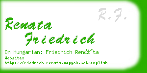 renata friedrich business card